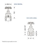 VALV. COMPUERTA 3/4" BRONCE FP 01C107